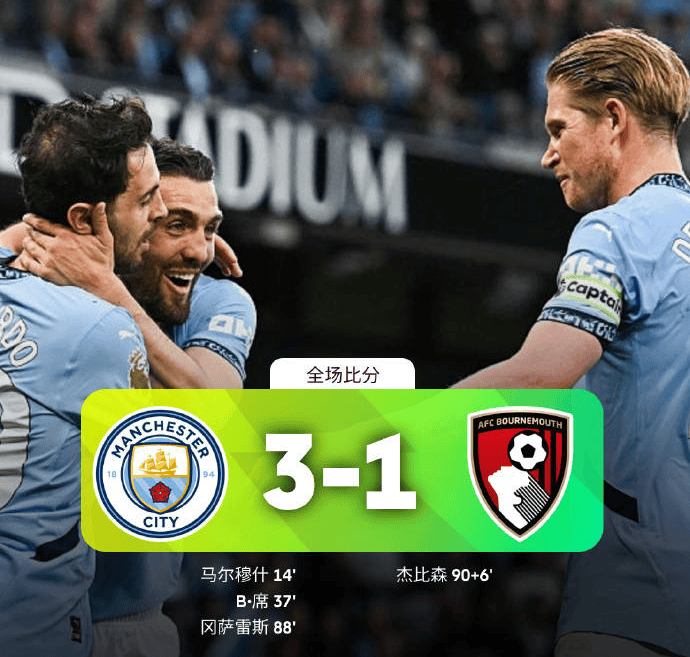 曼城主场取胜，中场组织完善，队员发挥出色的简单介绍